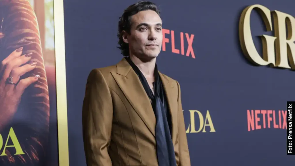 El actor Martín Rodríguez, en la presentación de Griselda, serie de Netflix